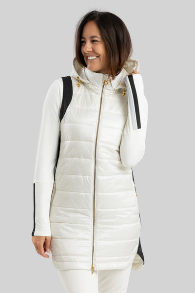 GLORIA Long vest with zip off hood OH25115