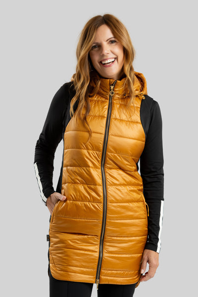 GLORIA Long vest with zip off hood OH25115